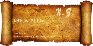 Nán Zilia névjegykártya